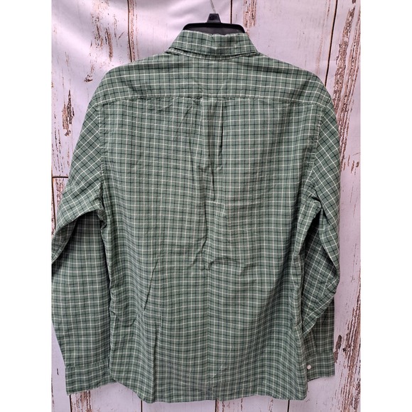 J. Crew Stretch Classic Men's Long-Sleeve Button-Up Shirt Green Checkered - Picture 2 of 6